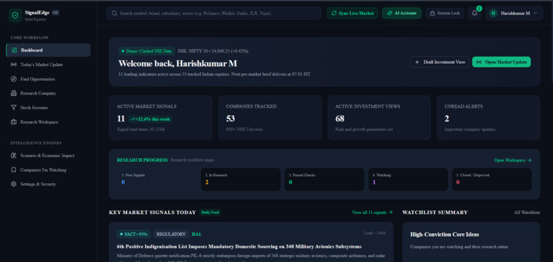 AI powered investment opportunity discovery platform – screenshot 1