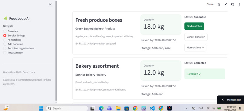 FoodLoop AI – screenshot 3