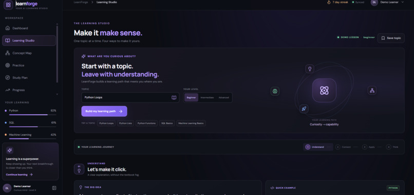 LearnForge – screenshot 2