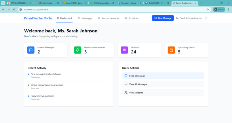 SAPPS – Smart Attendance and Performance Prediction System – screenshot 1