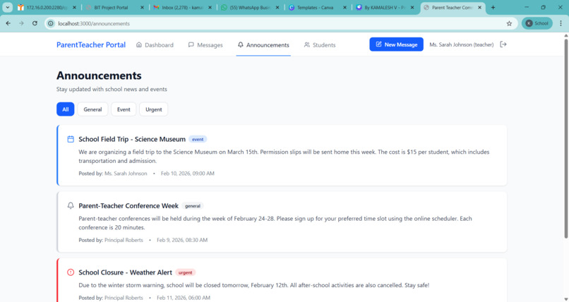 SAPPS – Smart Attendance and Performance Prediction System – screenshot 4