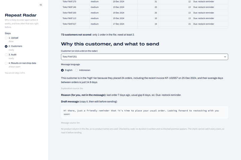 Repeat Radar – screenshot 1