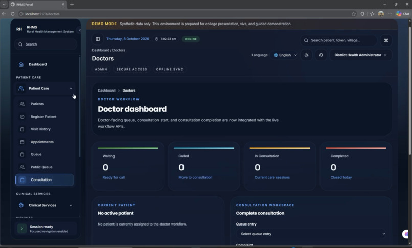 Rural Health Management System (RHMS) – screenshot 8