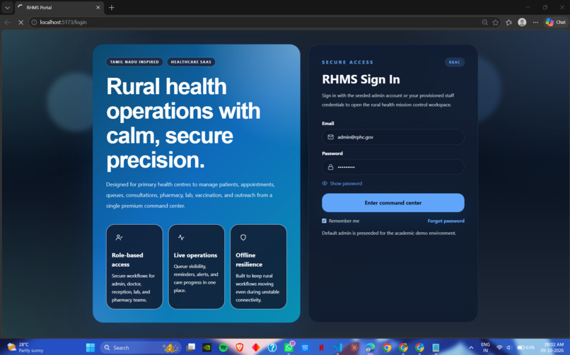 Rural Health Management System (RHMS) – screenshot 11
