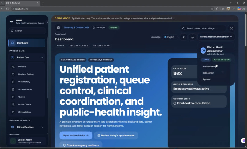 Rural Health Management System (RHMS) – screenshot 12