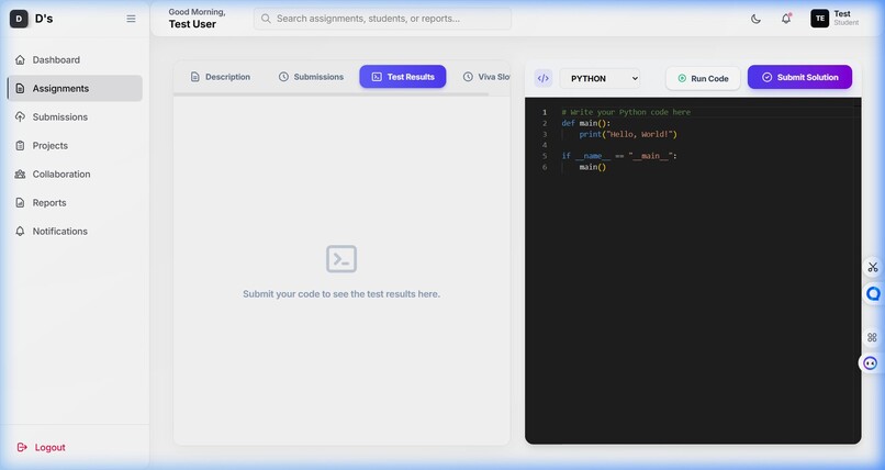Automated Project Evaluation Hub Plagiarism Detection        – screenshot 4