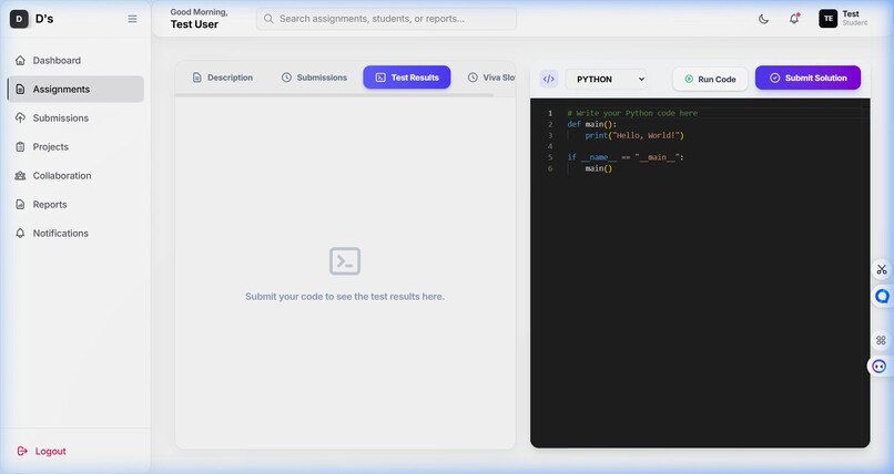 Automated Project Evaluation Hub Plagiarism Detection        – screenshot 5