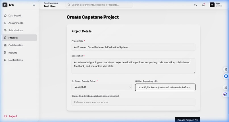 Automated Project Evaluation Hub Plagiarism Detection        – screenshot 13