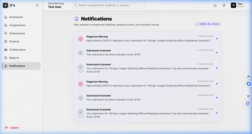 Automated Project Evaluation Hub Plagiarism Detection        – screenshot 16