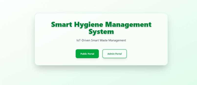 AI-Powered Smart Hygiene Management System – screenshot 1