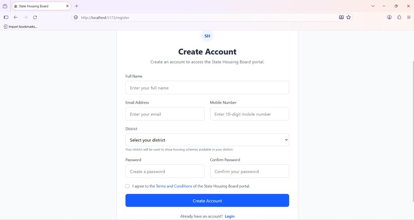 State Housing Board Allotment and waitlist status Portal  – screenshot 2