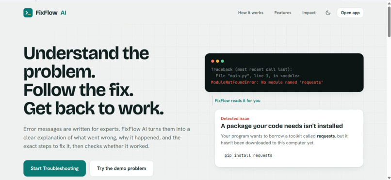 FixFlow AI – screenshot 1