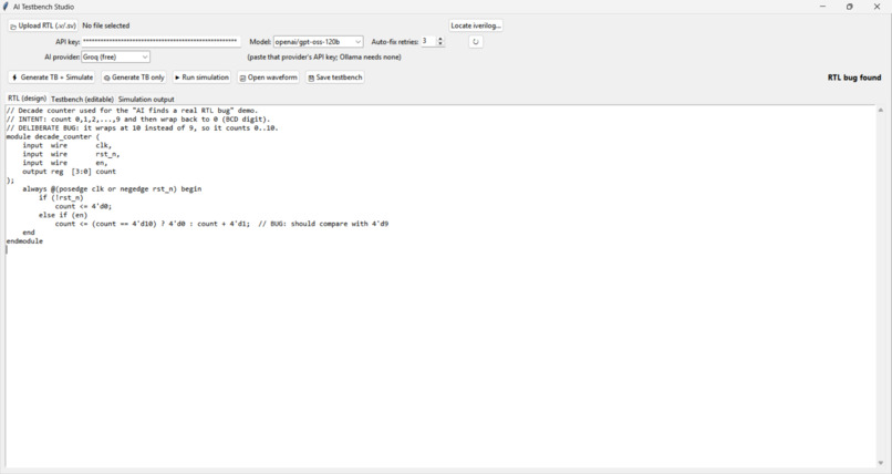 AI Testbench Studio – screenshot 1