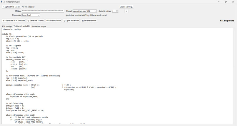 AI Testbench Studio – screenshot 2