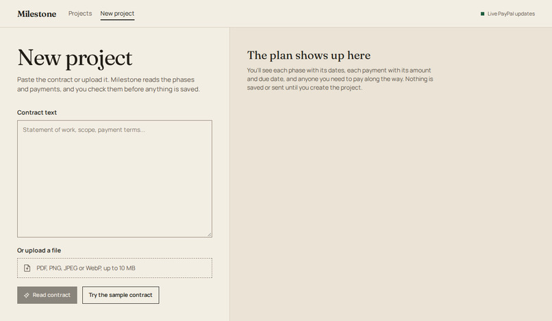 Milestone – screenshot 2