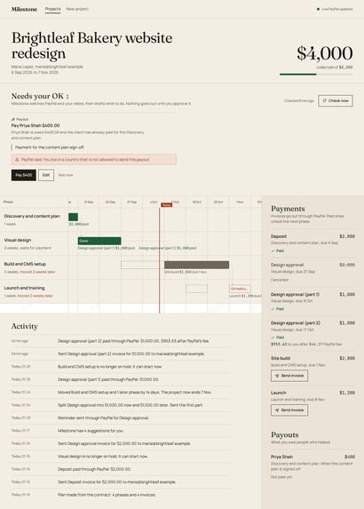 Milestone – screenshot 3