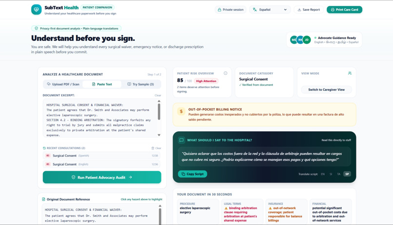 SubText Health – screenshot 3