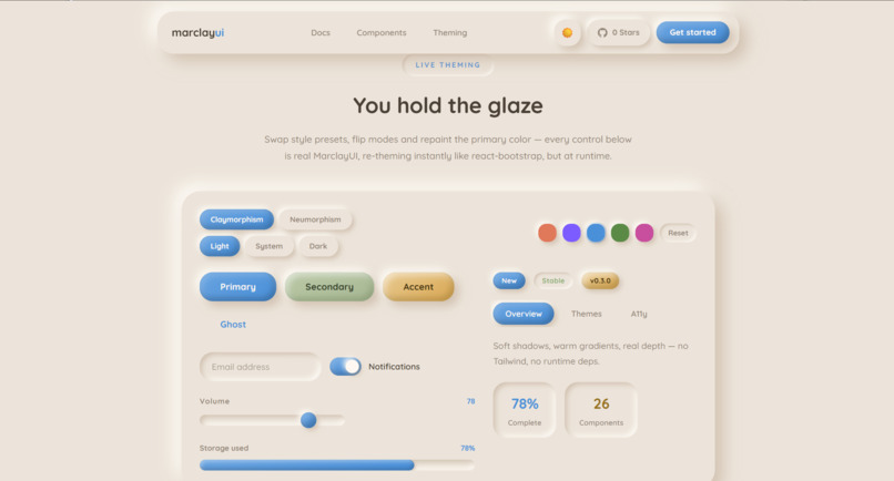 MarclayUI: Soft UI library for React – screenshot 3
