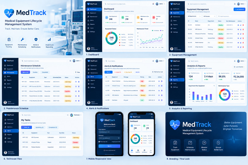 MedTrack: Medical Equipment Lifecycle Management System – screenshot 1