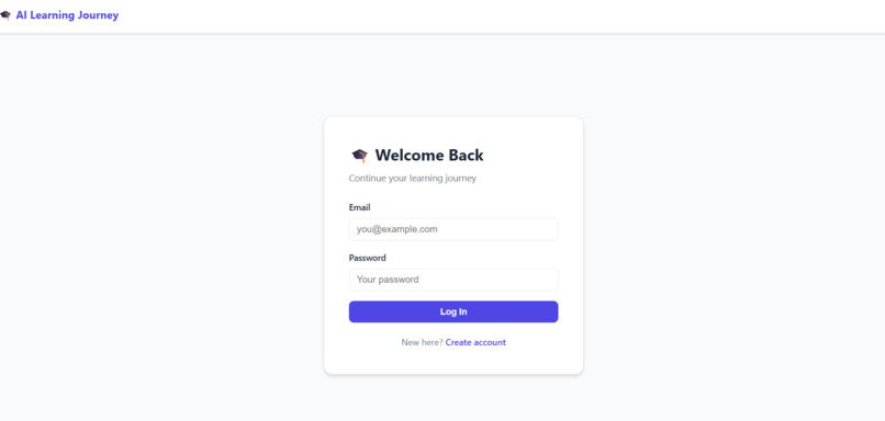 AI-Driven Individualized Learning Journey Generator – screenshot 1