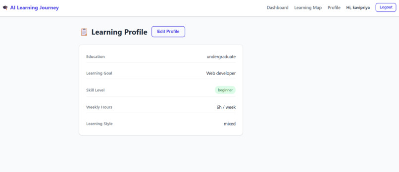 AI-Driven Individualized Learning Journey Generator – screenshot 10