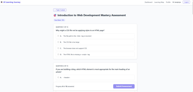 AI-Driven Individualized Learning Journey Generator – screenshot 7