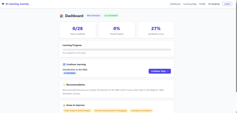 AI-Driven Individualized Learning Journey Generator – screenshot 2