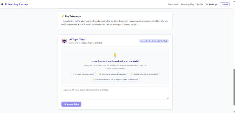 AI-Driven Individualized Learning Journey Generator – screenshot 5