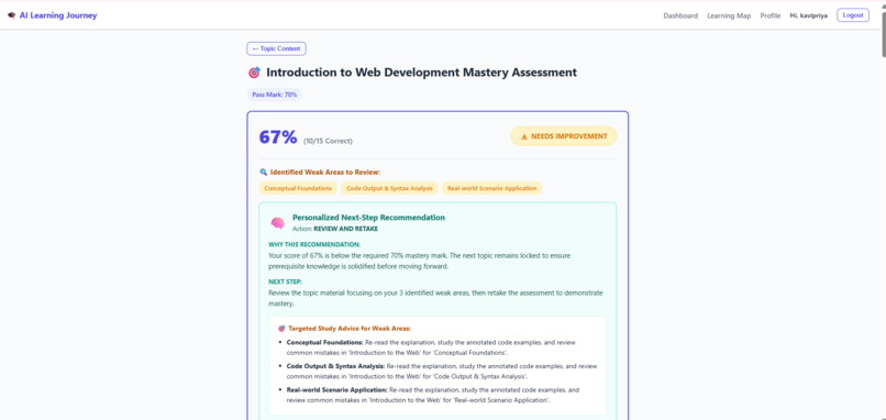 AI-Driven Individualized Learning Journey Generator – screenshot 9