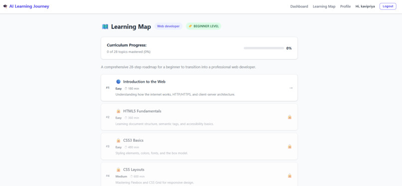 AI-Driven Individualized Learning Journey Generator – screenshot 3