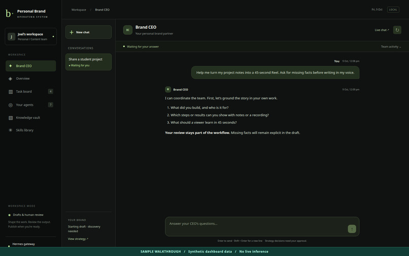 Personal Brand OS – screenshot 2