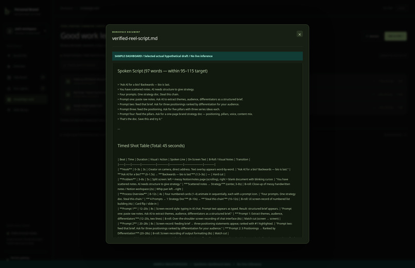 Personal Brand OS – screenshot 4