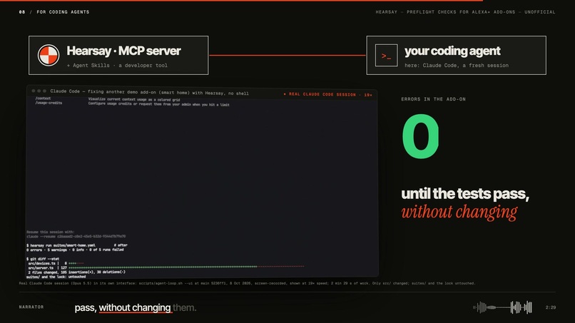 Hearsay: preflight checks for Alexa+ add-ons – screenshot 5
