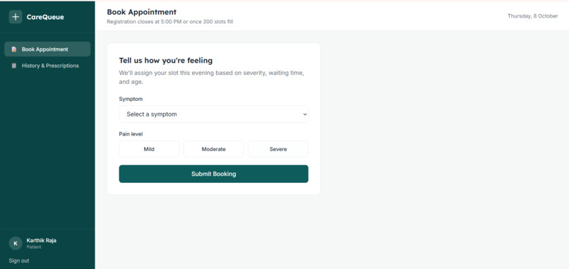 AI-Powered Smart OP Consultation Queue – screenshot 2