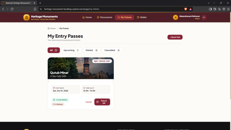HeritageFlow: AI-Powered Monument Visitor Management – screenshot 5