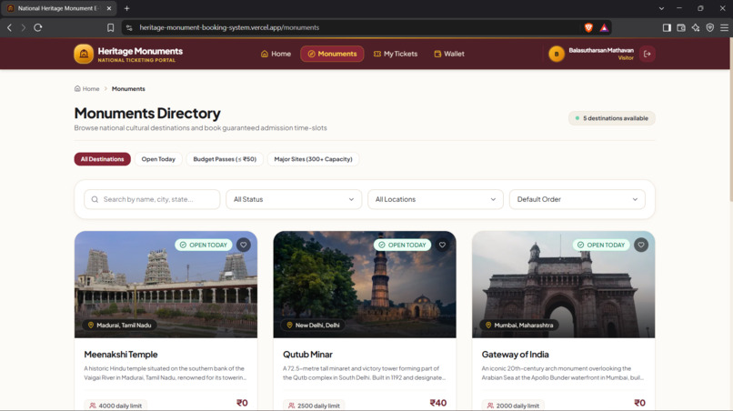 HeritageFlow: AI-Powered Monument Visitor Management – screenshot 2