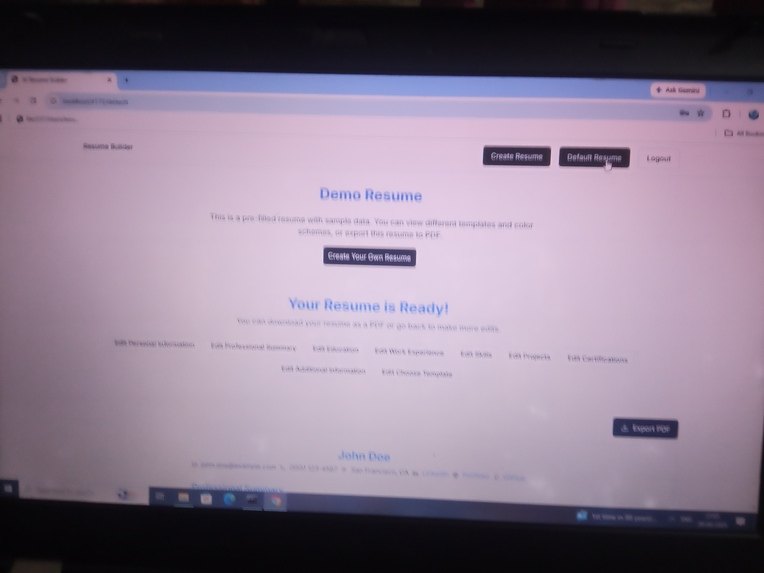 AI-Powered-Smart-Resume-Builder – screenshot 1