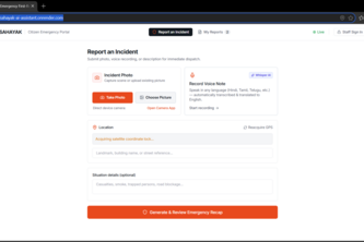 SAHAYAK: AI Emergency First-Responder Assistant 