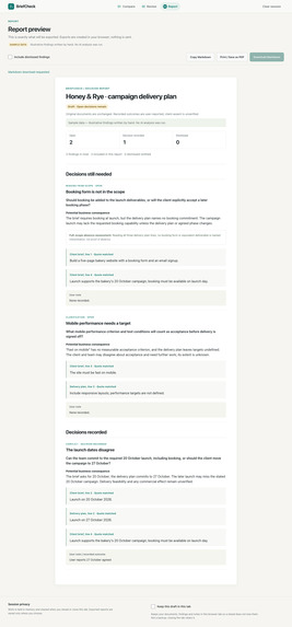 BriefCheck – screenshot 4
