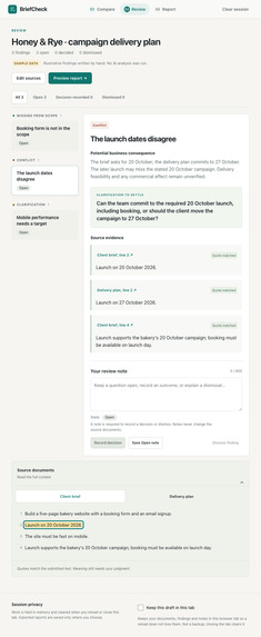BriefCheck – screenshot 6