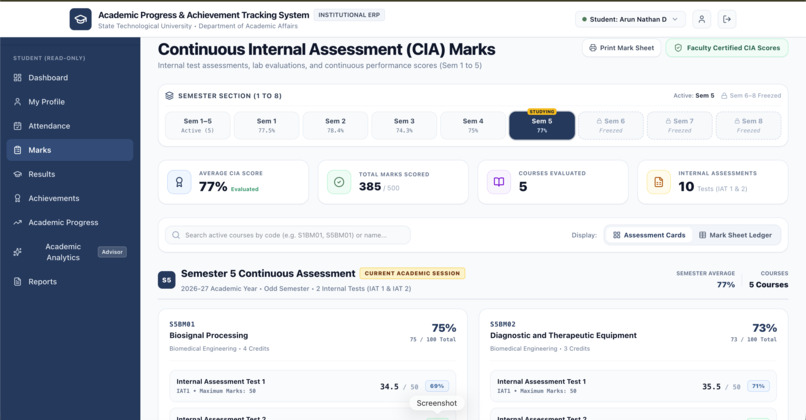 AI Academic Progression & Achievement Tracking System – screenshot 6