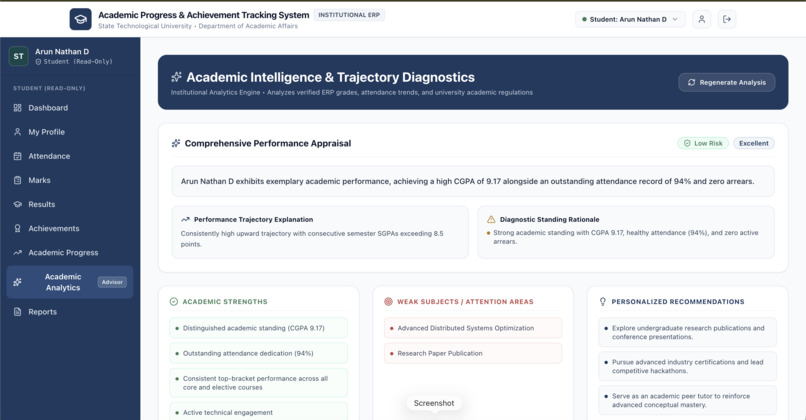 AI Academic Progression & Achievement Tracking System – screenshot 7