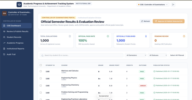 AI Academic Progression & Achievement Tracking System – screenshot 8