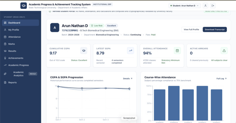 AI Academic Progression & Achievement Tracking System – screenshot 10