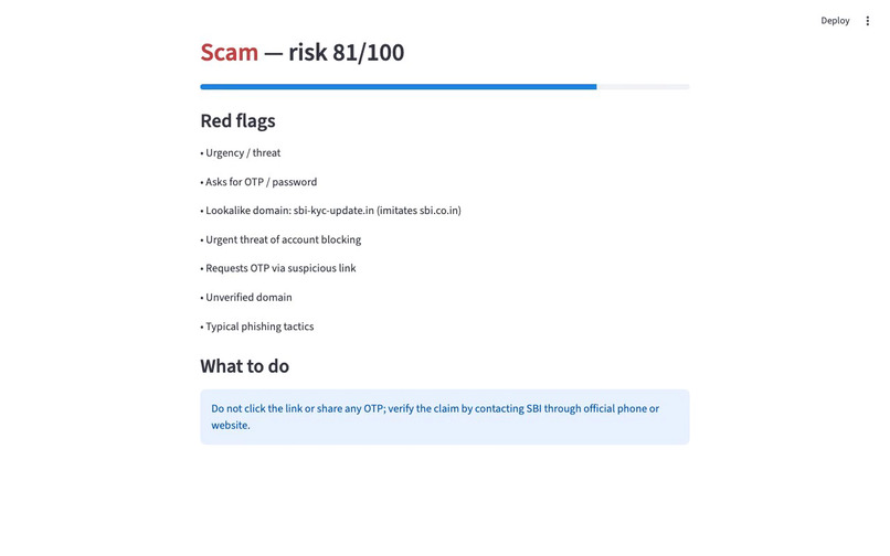 ScamCheck – screenshot 2