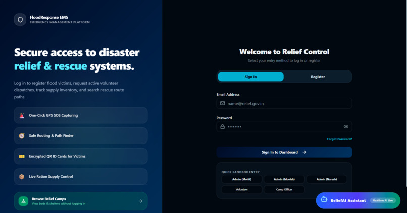 Smart Web-Based Flood Relief Management System – screenshot 12