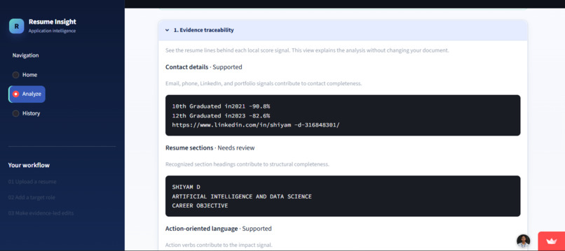 AI RESUME OPTIMIZATION AND CAREER RECOMMENDATION SYSTEM – screenshot 9