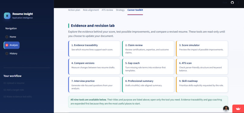 AI RESUME OPTIMIZATION AND CAREER RECOMMENDATION SYSTEM – screenshot 8