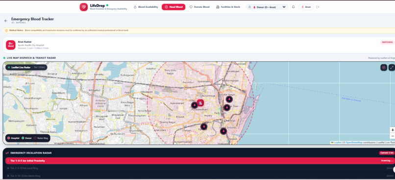 Blood donation network & emergency avalability appllication – screenshot 6