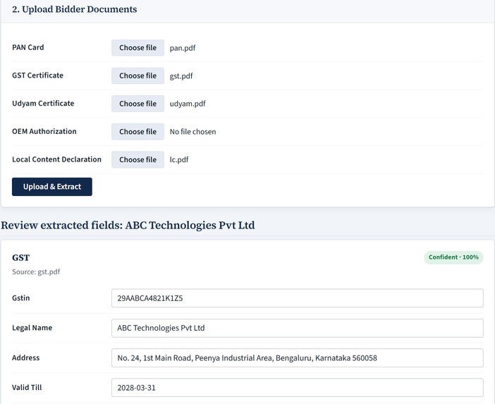 GeM Bid Compliance Verifier – screenshot 3